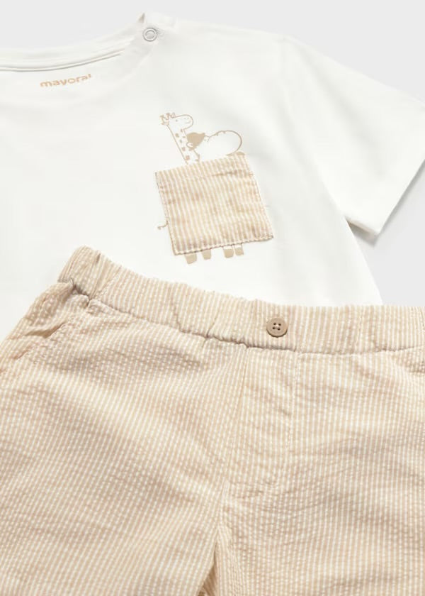 Mayoral Giraffe Short Set
