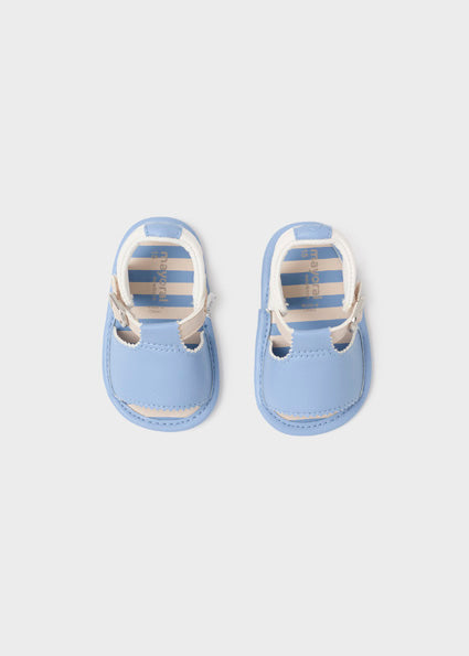 Mayoral Blue, Cream & Beige Sandal