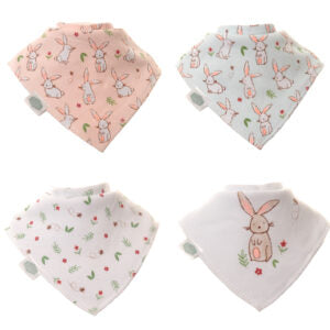 Ziggle Bandana Dribble Bibs Bunnies