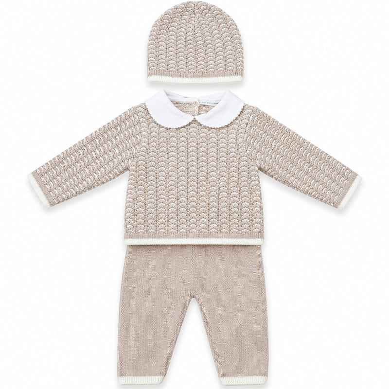 Beige 3 Piece Knit Set