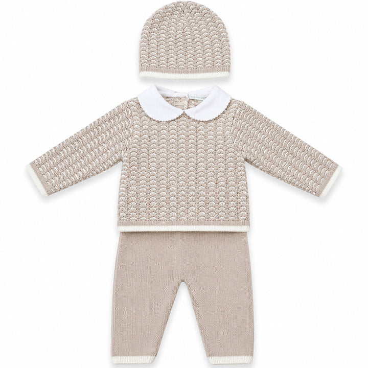 Beige 3 Piece Knit Set