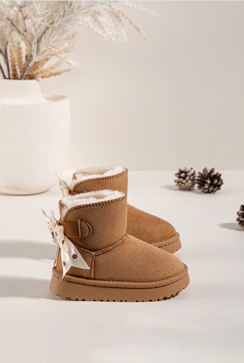 Camel Polka Bow Boot