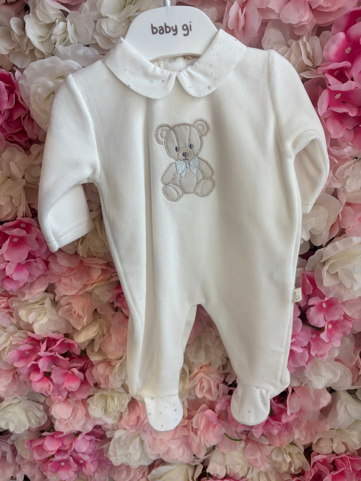 Baby Gi Ivory teddy Babygrow