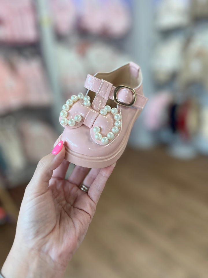 Pink Pearl Bow Shoe