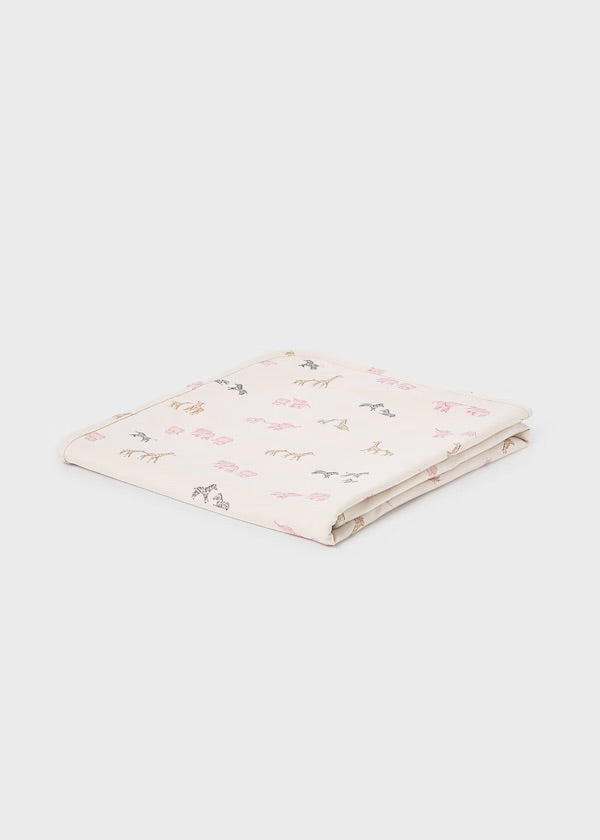 Mayoral Pink Safari Print Baby Blanket