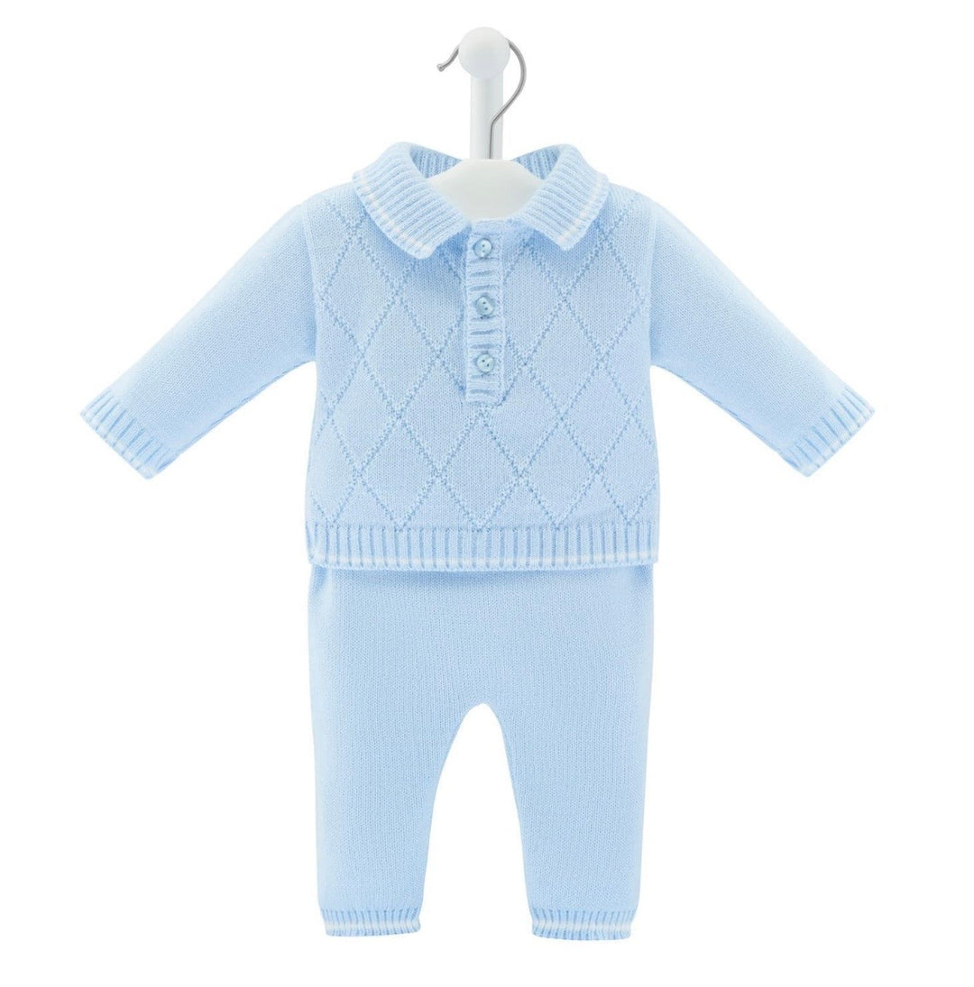 Dandelion Blue Diamond Top Trouser Set