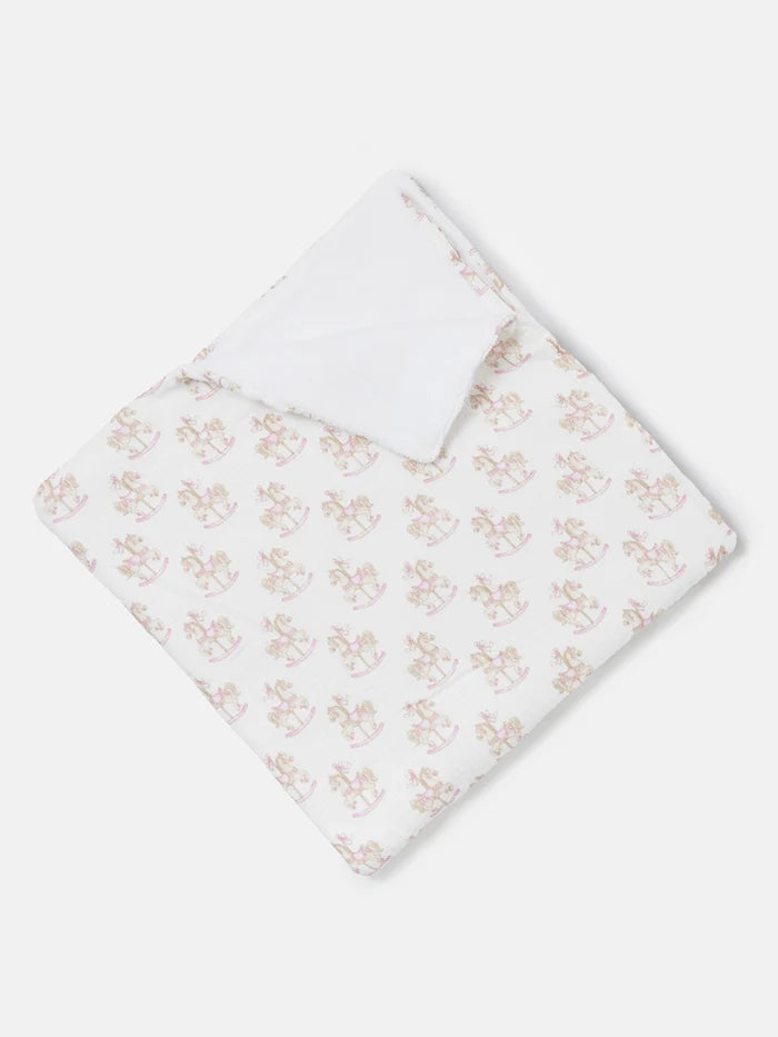Pink Rocking Horse Blanket