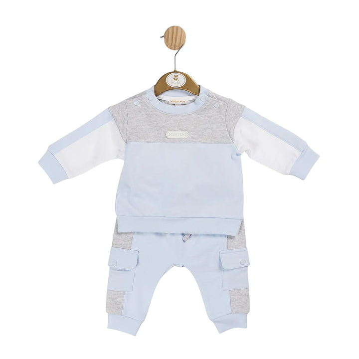 Mintini Blue Grey & White Jogsuit