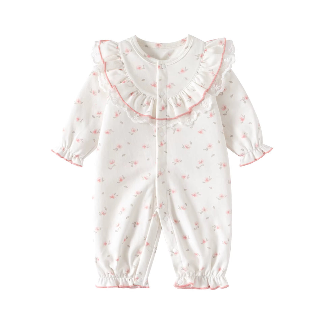 Delicate Floral Long Romper