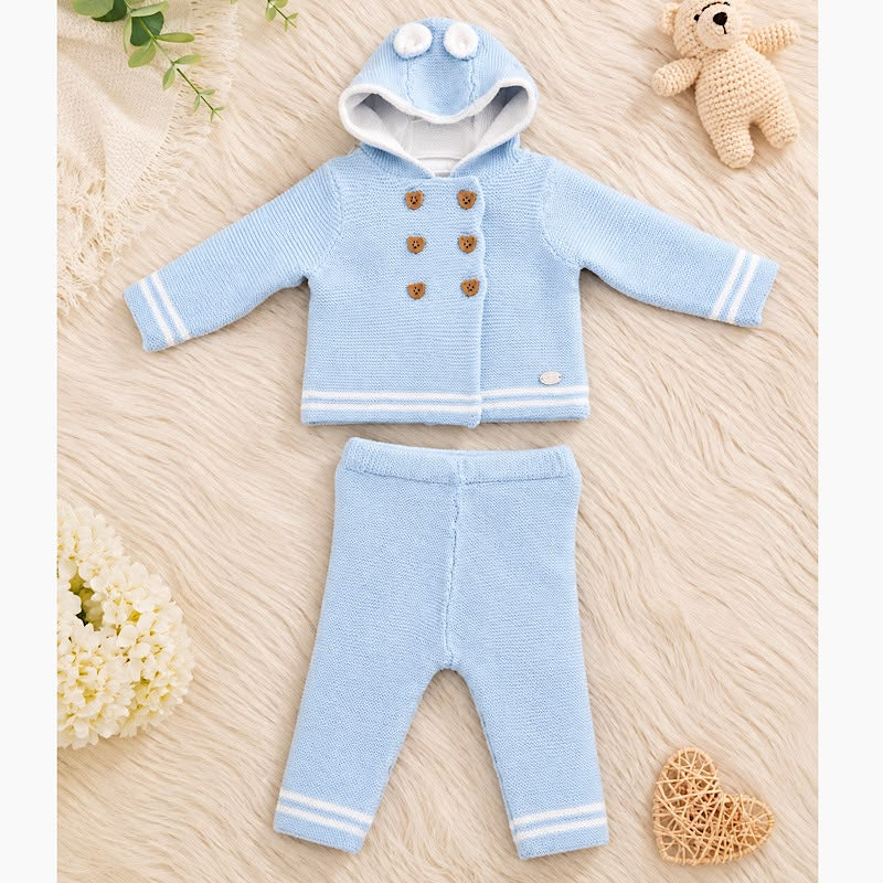 Blue Knitted Bear Set