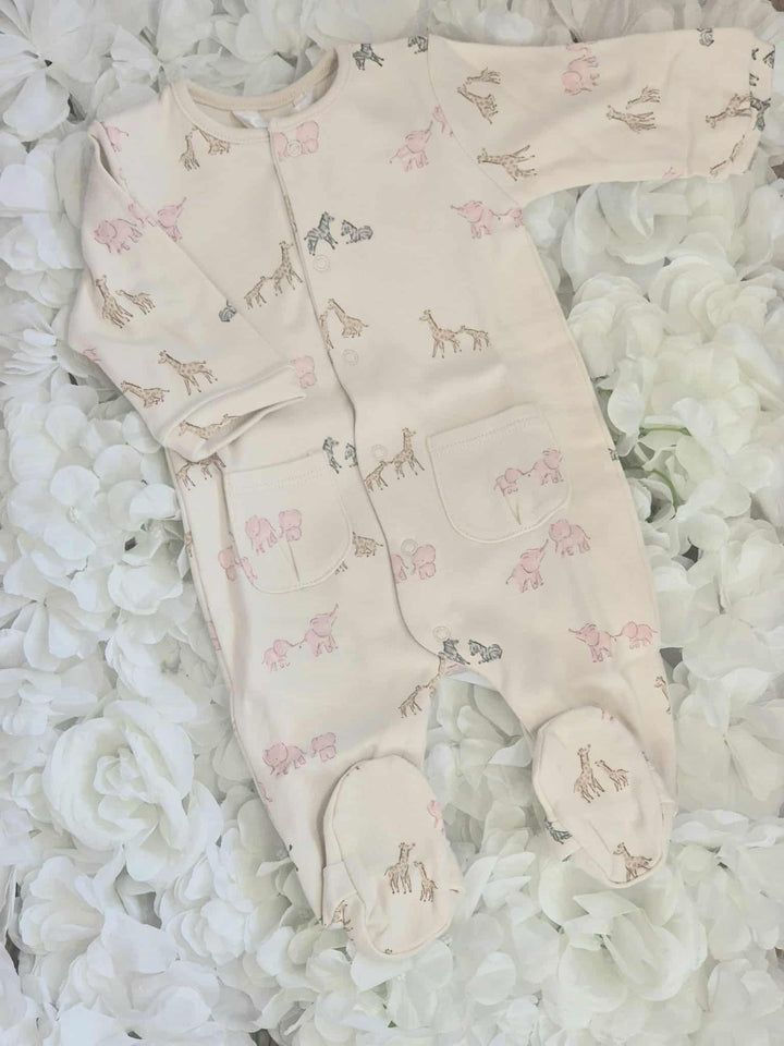 Mayoral Pink Safari Babygrow