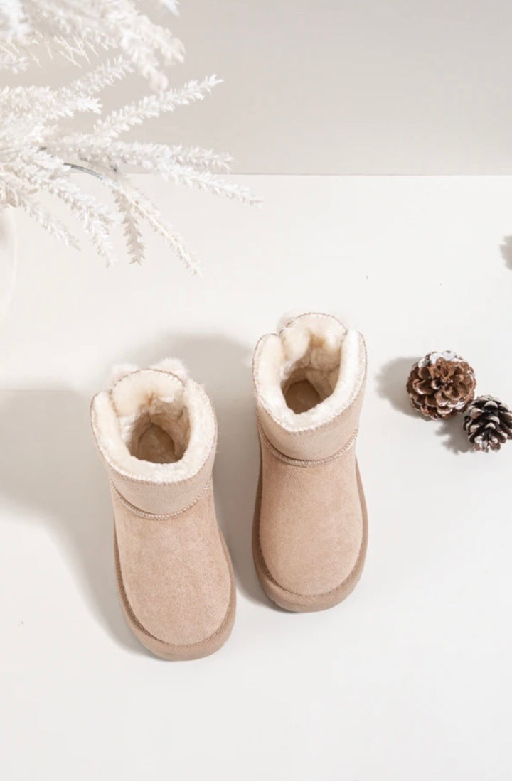 Beige Bow Boot