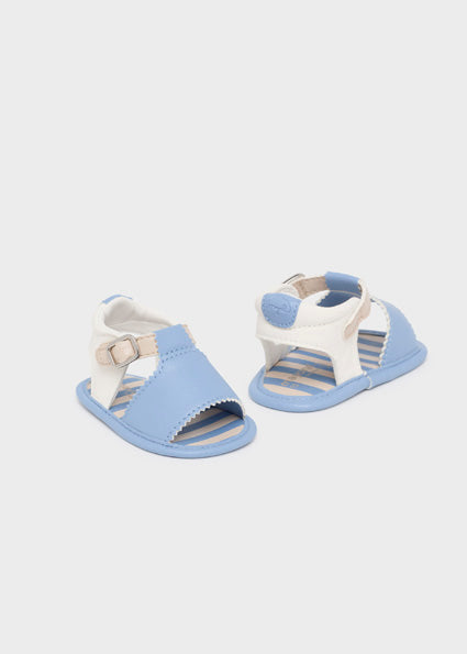 Mayoral Blue, Cream & Beige Sandal