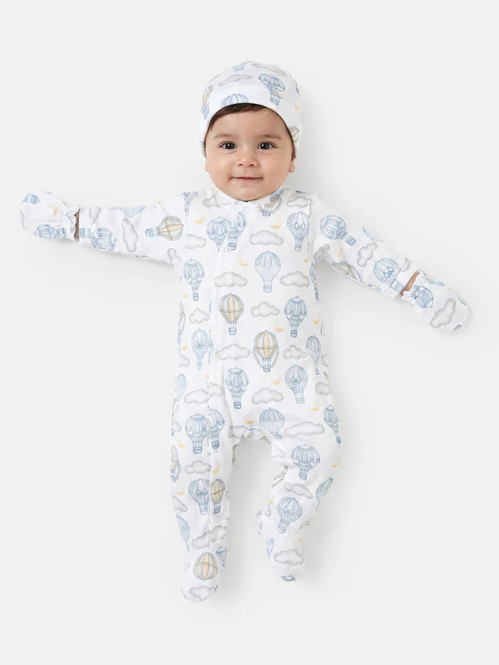 Blue Balloon Babygrow 3 Piece Set