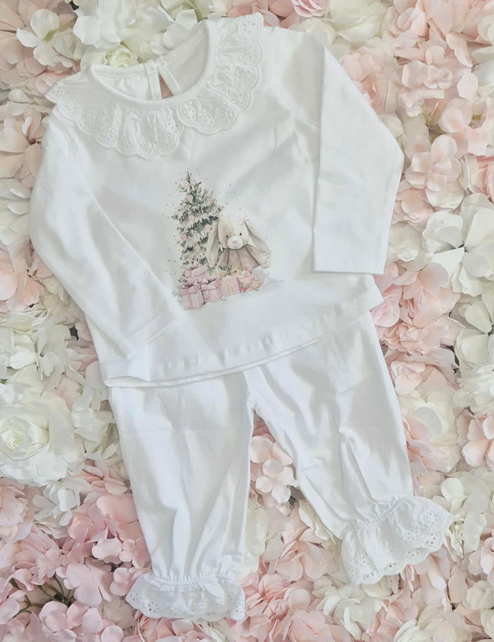 Pink Bunny Christmas PJs