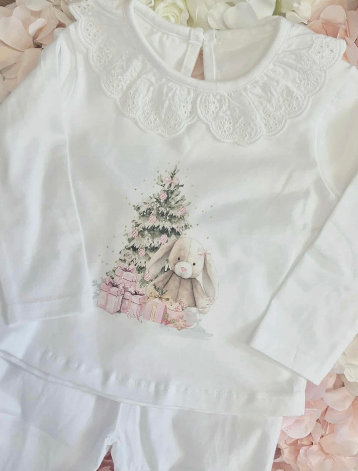 Pink Bunny Christmas PJs