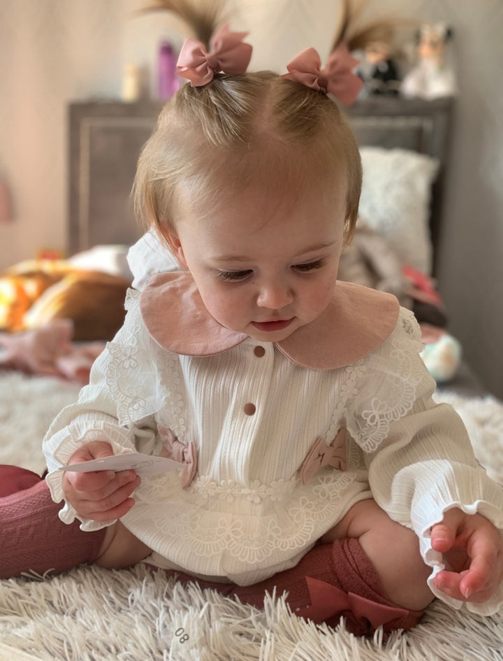 Pretty Bow Romper & Bonnett