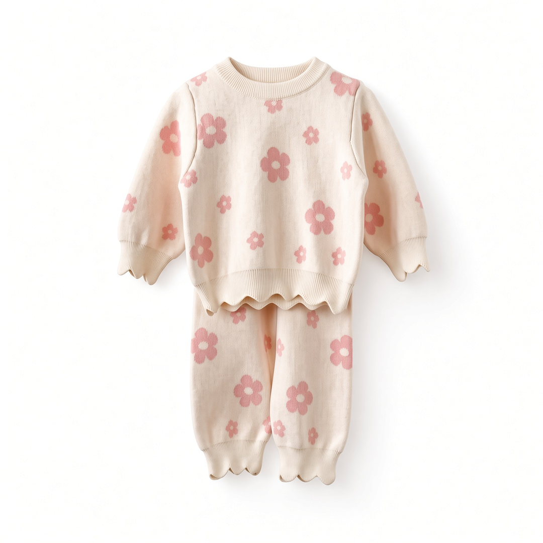 Pink Flower 2 Piece Set