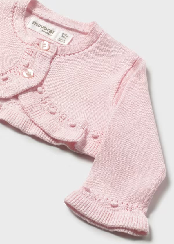 Mayoral Pink Bolero Cardigan