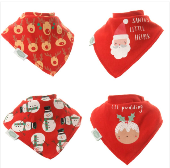 Ziggle Christmas Red Bib Set