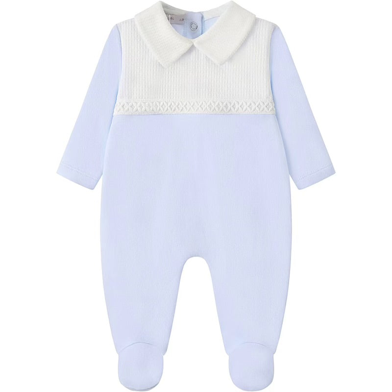 Blue Cotton Babygrow
