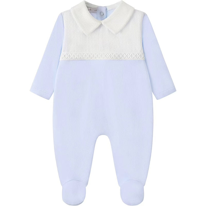 Blue Cotton Babygrow