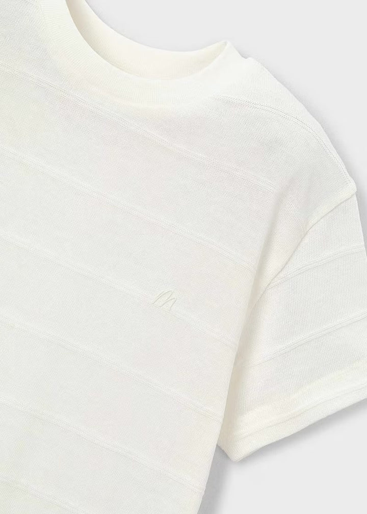 Mayoral Stone Shorts &  White Tee Set