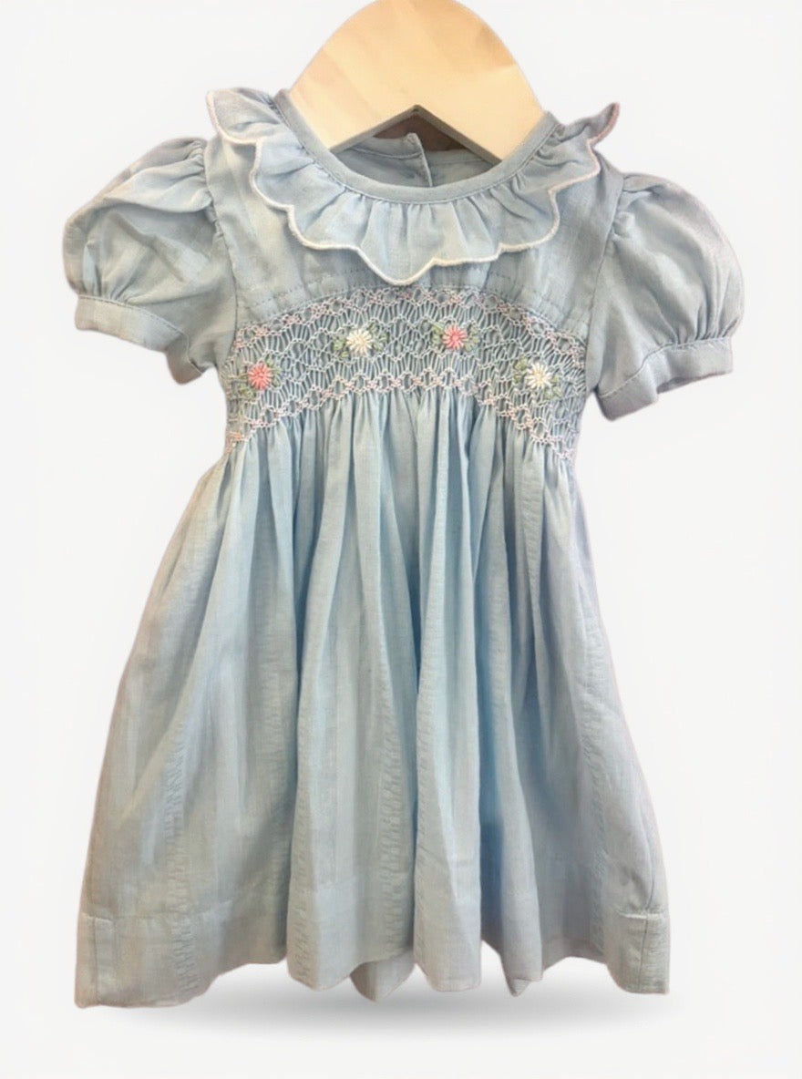 Baby Blue Smocked Dress