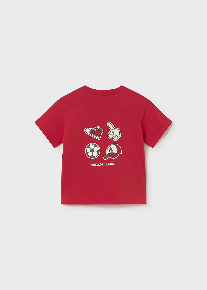 Mayoral Serigraph T-Shirt & Navy Fleece Shorts