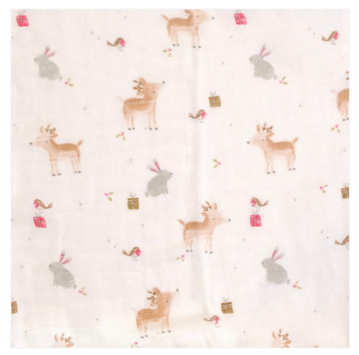 Ziggle Reindeer & Rabbit Single Muslin