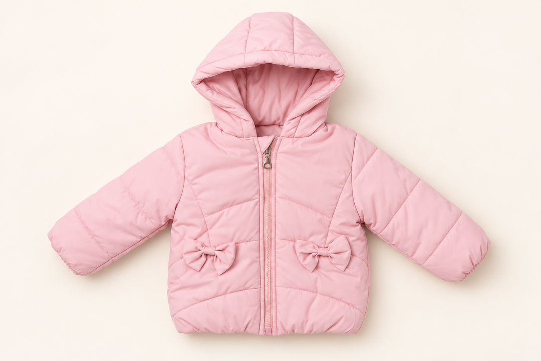 Pink Bow Hooded Coat
