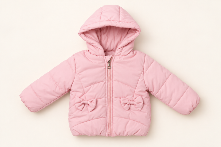 Pink Bow Hooded Coat