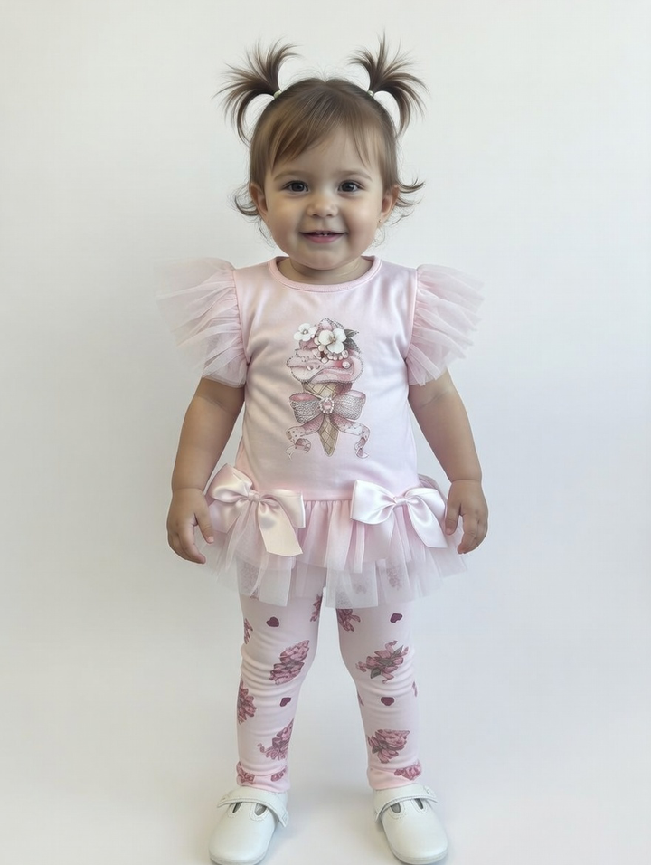 Pink Ice Cream Legging Set