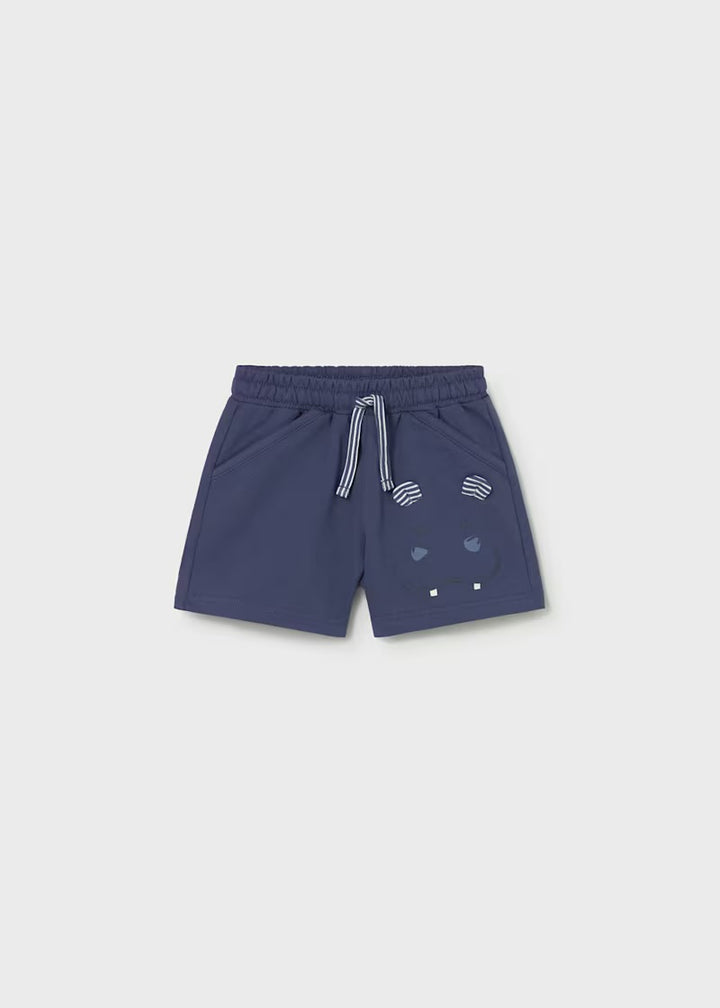 Mayoral Animal Print Top & Navy Shorts