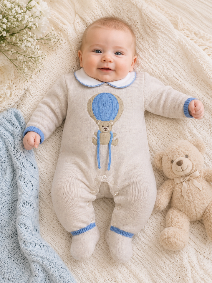 Pex Teddy Balloon Babygrow