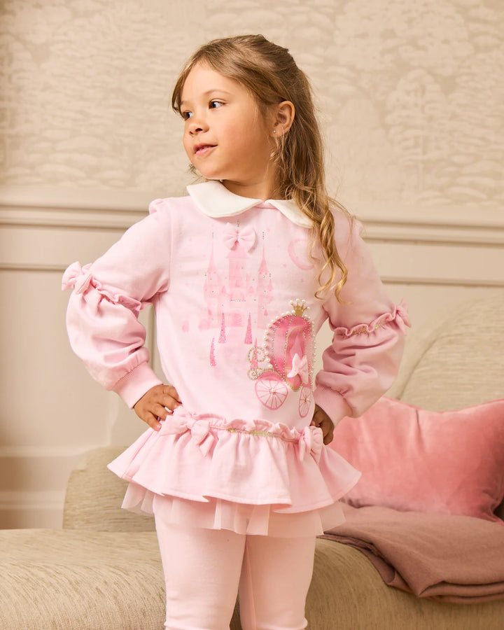 Caramelo Pink Castle Legging Set