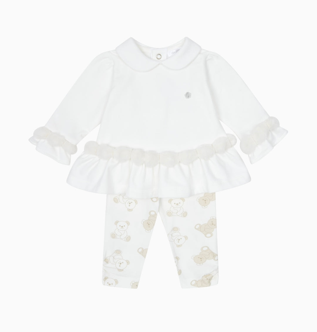 Deolinda Off White Teddy Legging Set