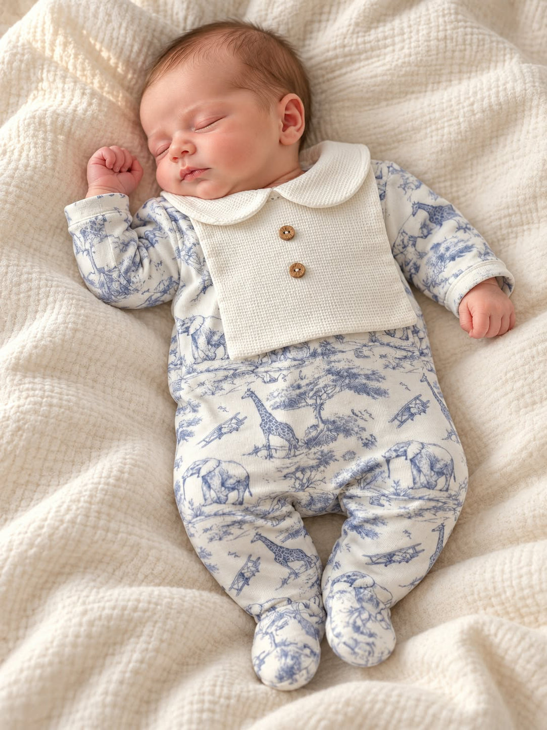 Blue Safari Babygrow