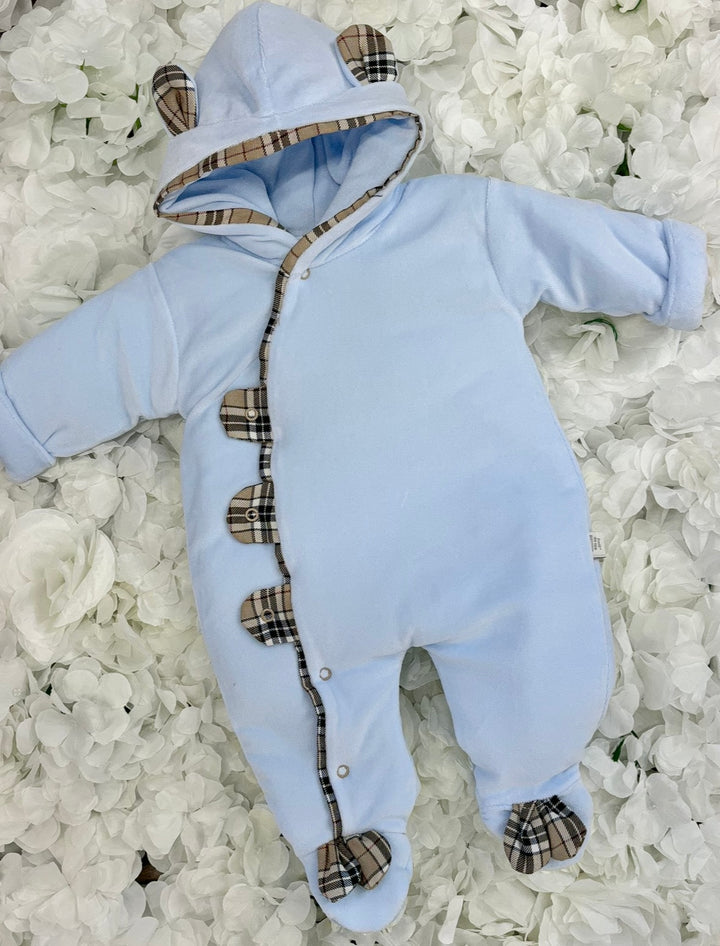 Blue Check Pramsuit