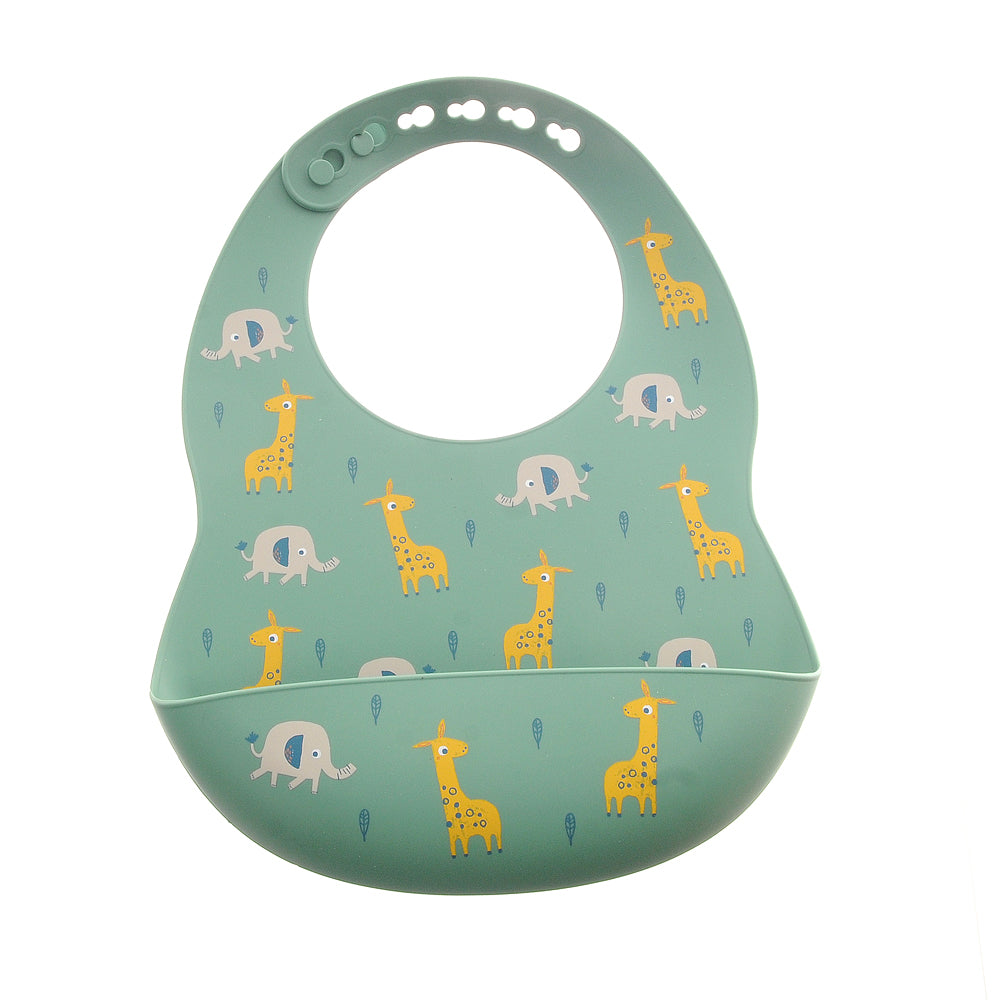 Ziggle Giraffe Elephant Silicone Bib