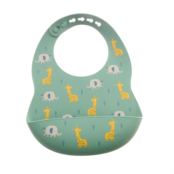 Ziggle Giraffe Elephant Silicone Bib