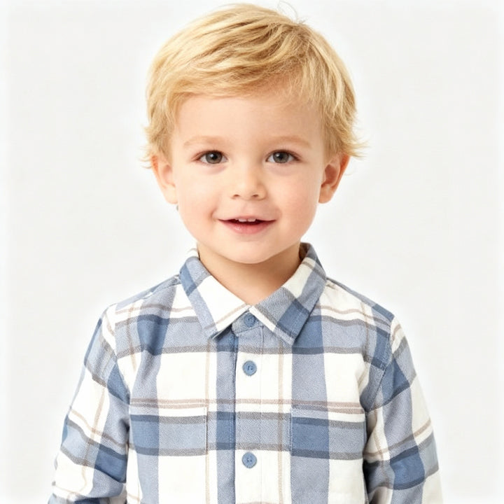 Mayoral Blue Check Overshirt