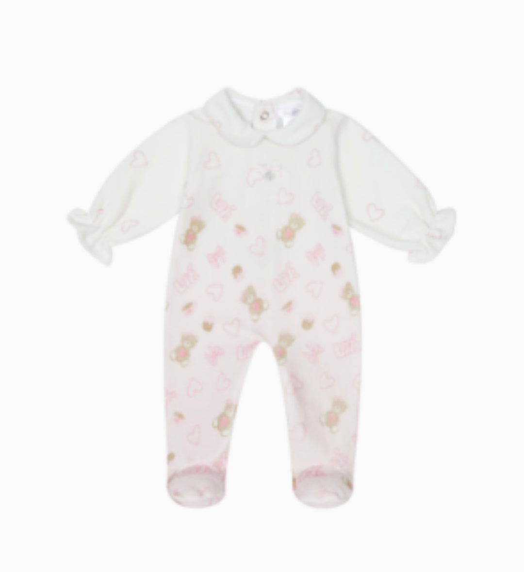 Deolinda Pink Love Teddy Babygrow