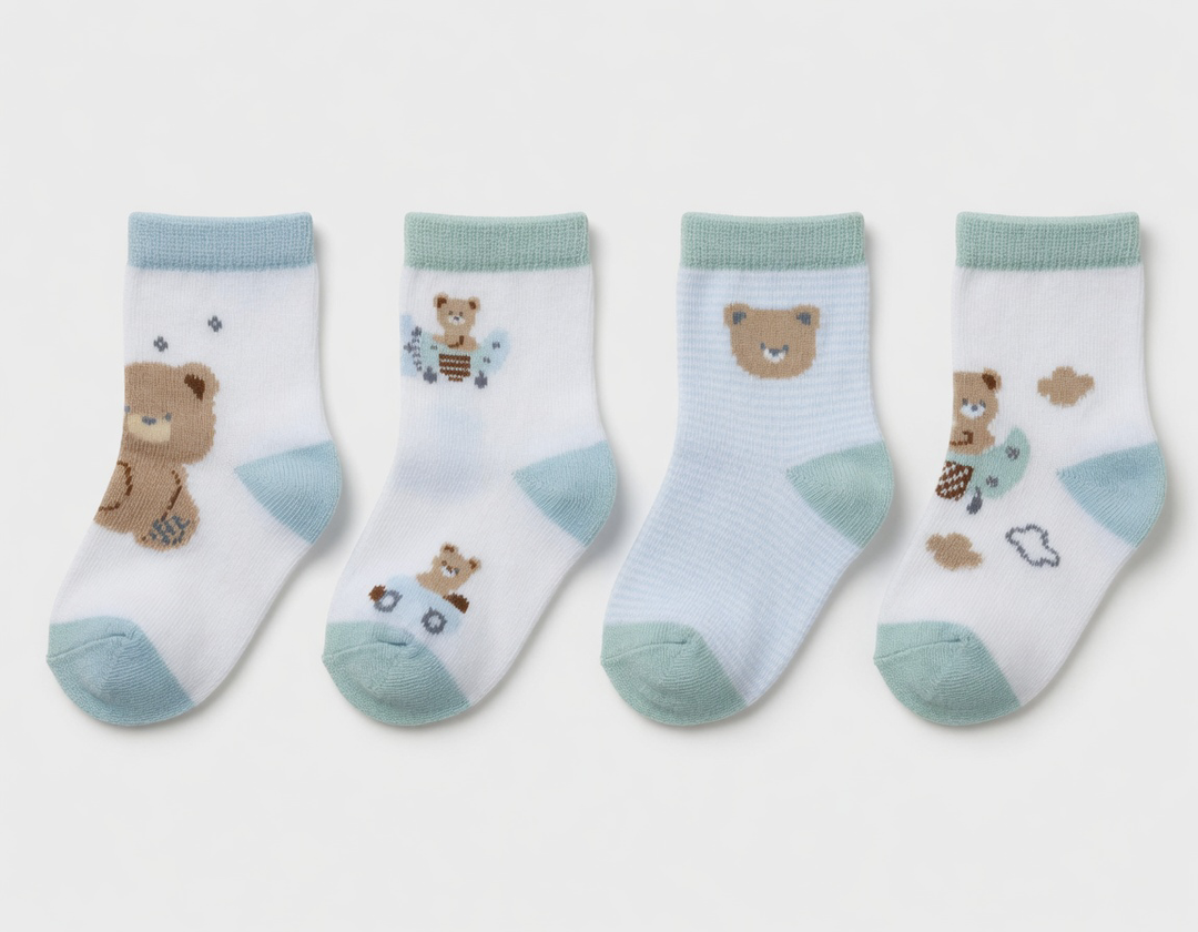 Mayoral 4 Pack Safari socks / Green