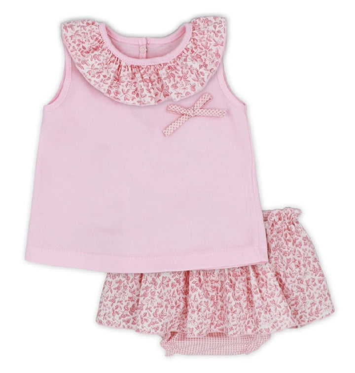 Rapife Baby Pink Top & Floral Knicker Set