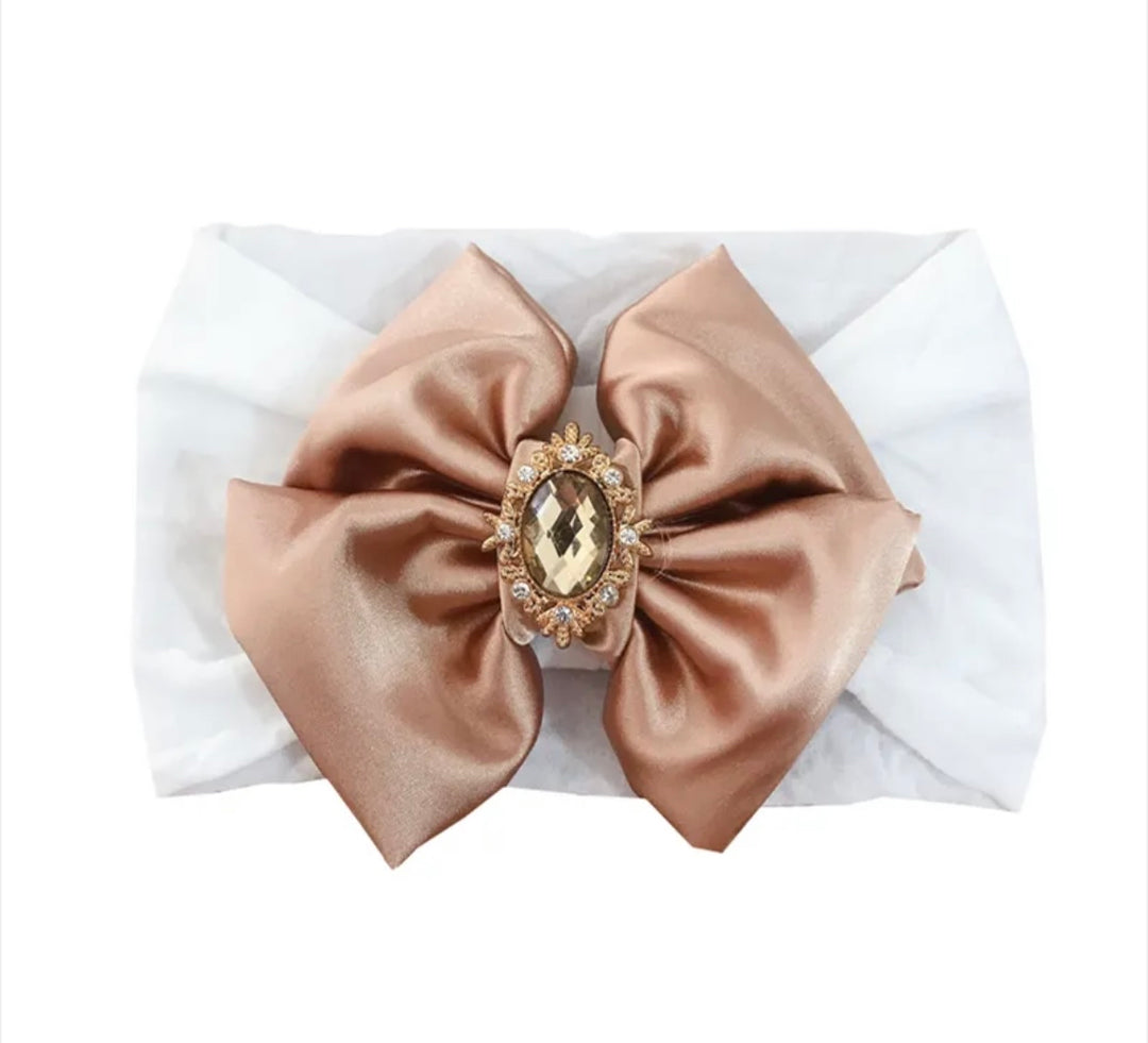 Diamanté Brown Bow Headband