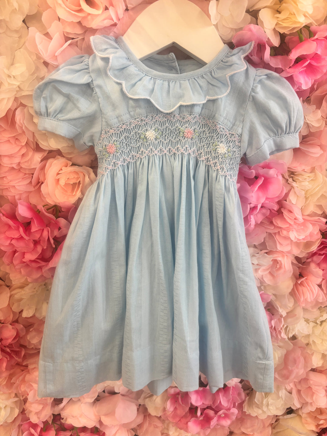 Baby Blue Smocked Dress