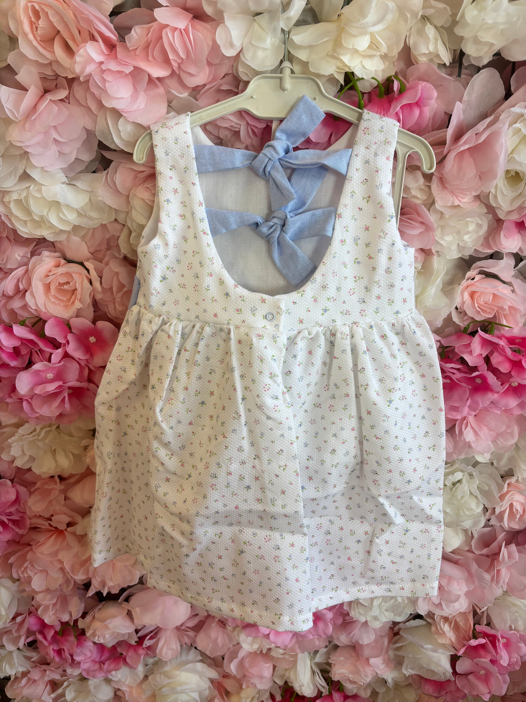 Rapife Blue Floral Dress & Hair Bow