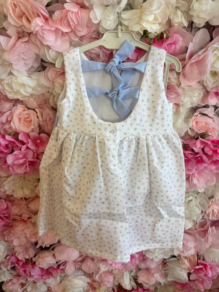 Rapife Blue Floral Dress & Hair Bow