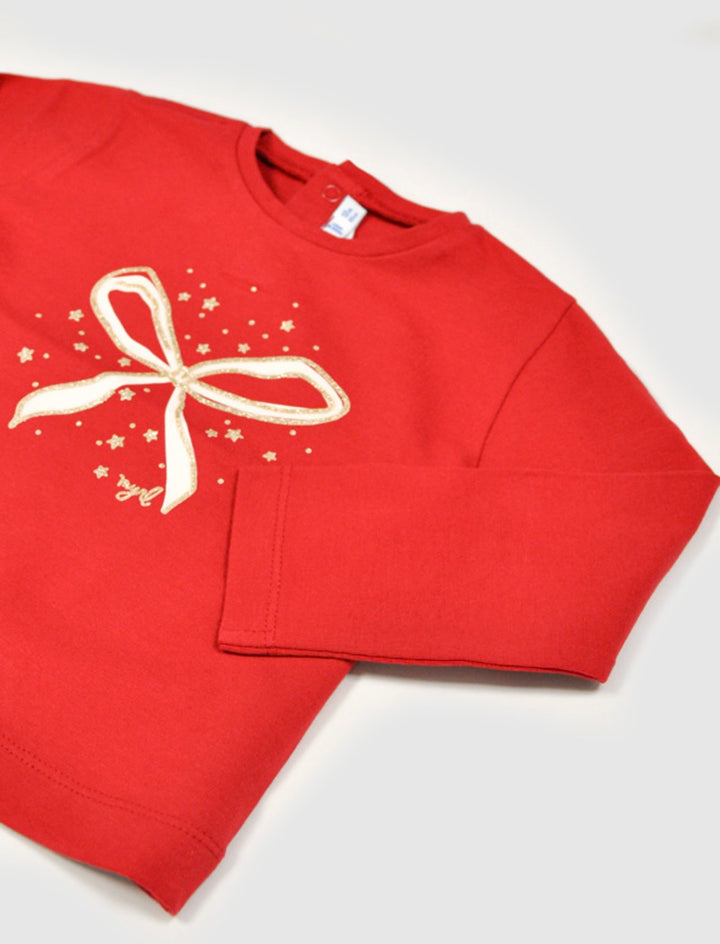 Mayoral Red Bow Top & Tulle Skirt